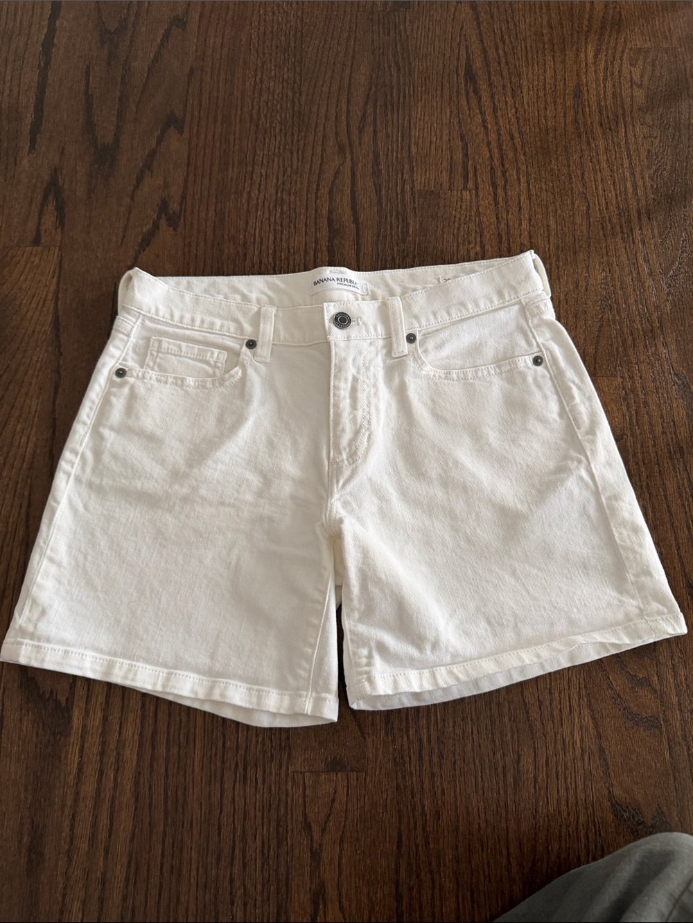 Classic White Denim Shorts - Women